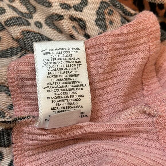 Ellen Tracy Animal Print Size L Soft PJ Long Sleeve - Picture 5 of 6